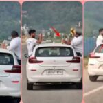 हिमाचल में पर्यटकों की खतरनाक हरकत! चलती कार से बाहर लटककर पी बीयर, फिर सड़क पर फेंके कैन