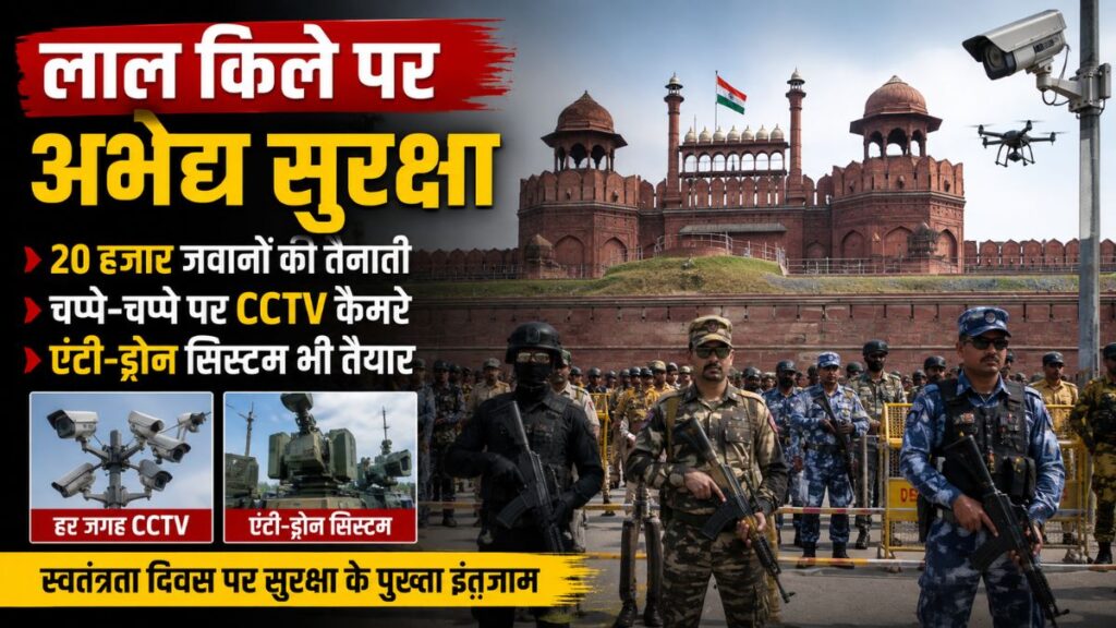 लाल किले पर अभेद्य सुरक्षा का घेरा! 20 हजार जवान तैनात, 1000+ CCTV और एंटी-ड्रोन सिस्टम से होगी निगरानी