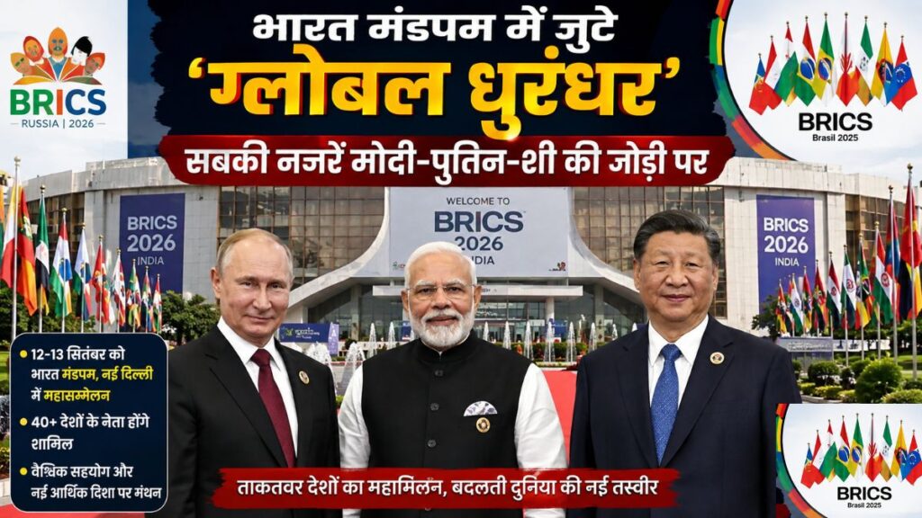 BRICS Summit 2026: भारत मंडपम में जुटे दुनिया के ‘ग्लोबल धुरंधर’, मोदी-पुतिन-शी की मुलाकात पर टिकी पूरी दुनिया की नजर